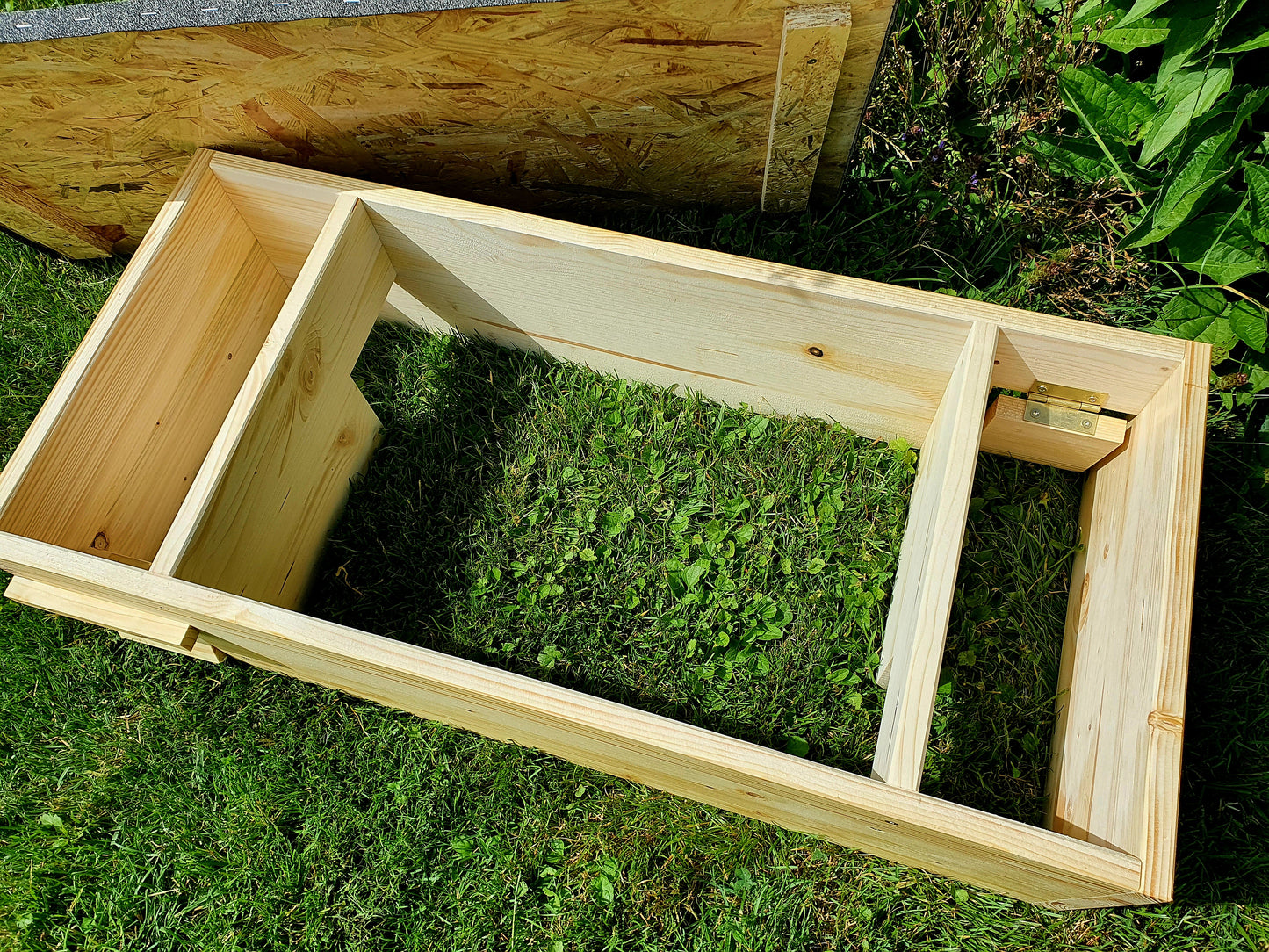 XXL Igelfutterhaus IMPRÄGNIERT mit Doppeleingang