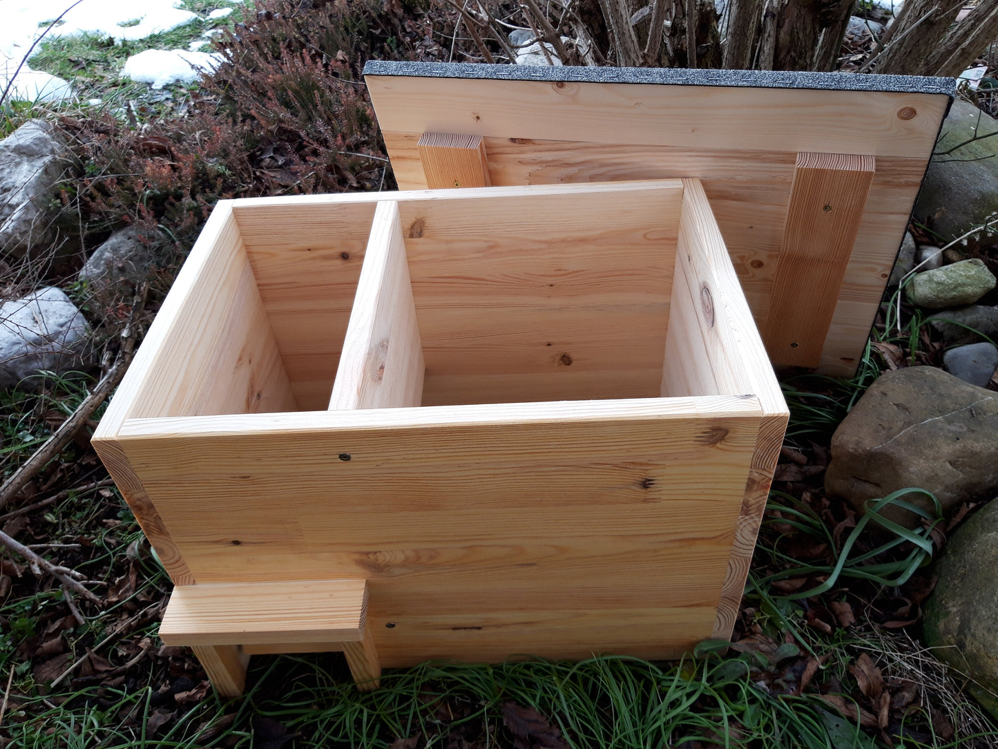 Igel Schlafhaus (30cm hoch) imprägniert MIT Rattenklappe