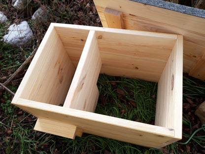 Igel Schlafhaus (30cm hoch) imprägniert MIT Rattenklappe