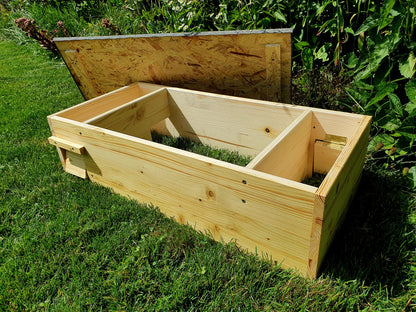 XXL Igelfutterhaus IMPRÄGNIERT mit Doppeleingang