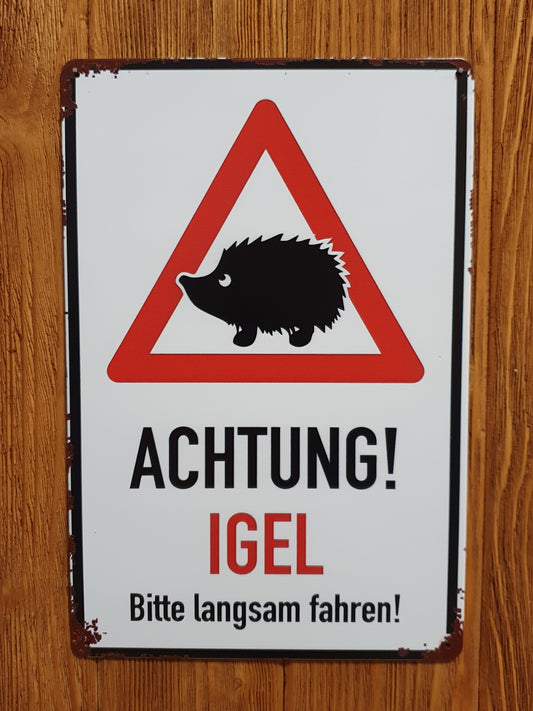 Achtung Igel - Bitte langsam fahren
