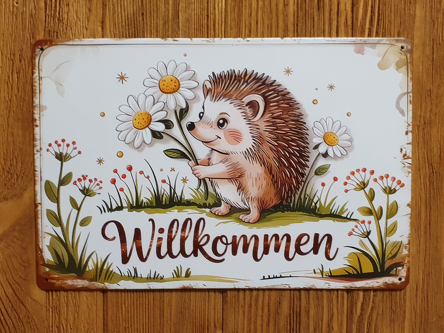 Igel Willkommensschild