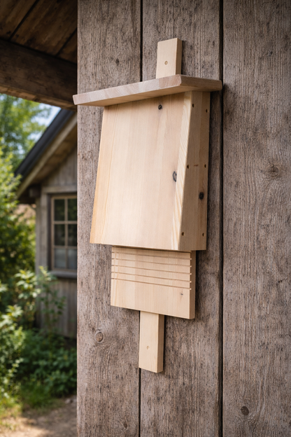 Fledermauskasten aus unbehandeltem Kiefernholz – handgefertigt