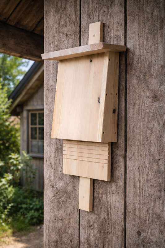 Fledermauskasten aus unbehandeltem Kiefernholz – handgefertigt