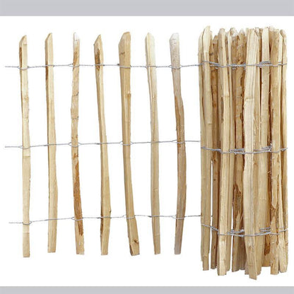 Staketenzaun aus Berg-Haselnuss - H 1,20x5 m - 8-10 cm Lattenabstand