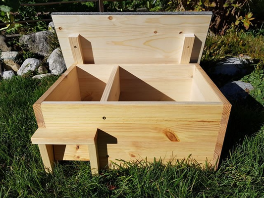 Igelschlafhaus (20cm hoch) MIT Rattenklappe